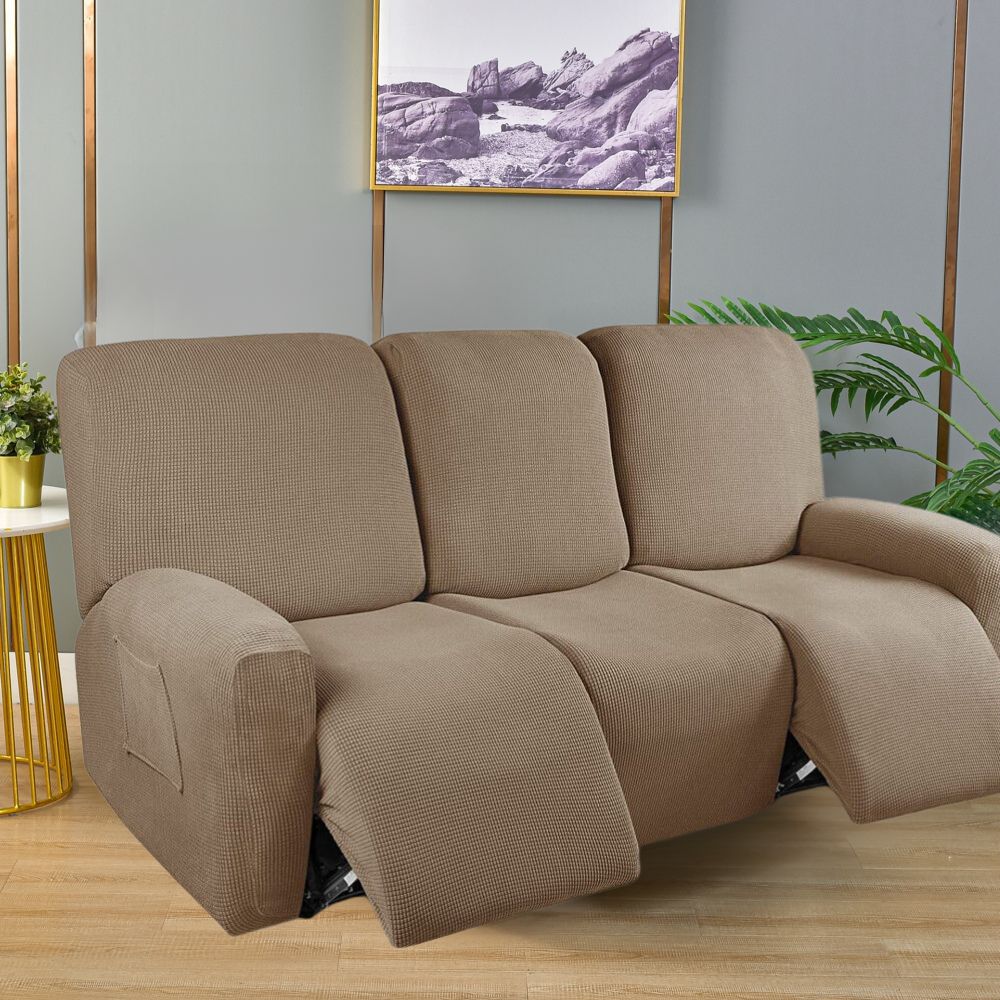 Multi-Seat Recliner Covers - Jacquard Beige