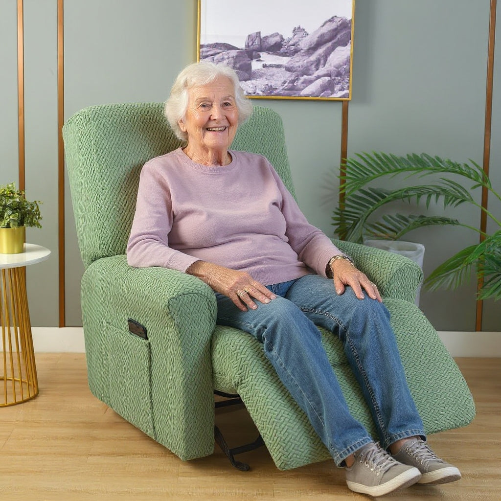 Jacquard Cyan Recliner Covers