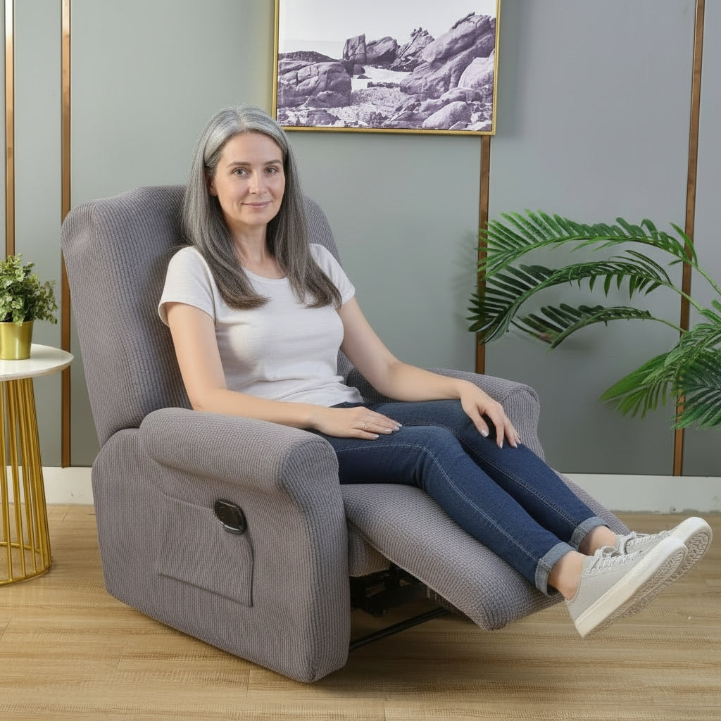 Jacquard Grey Recliner Covers