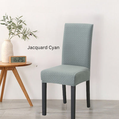 Jacquard Cyan Chair Covers