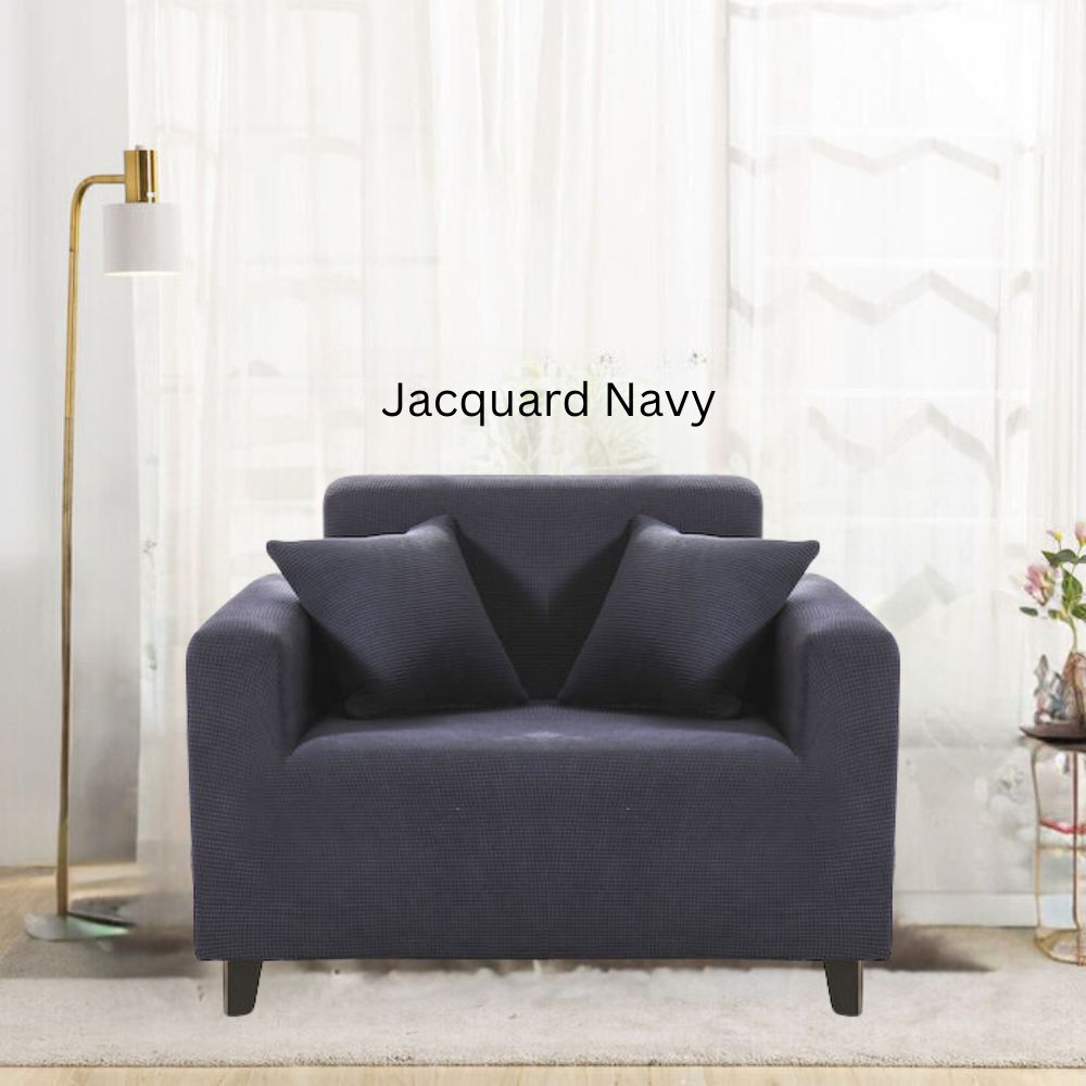 Jacquard Navy Sofa Covers