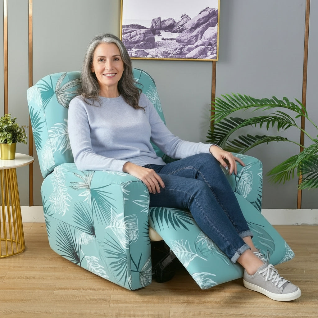 Teal Palm Recliner Covers
