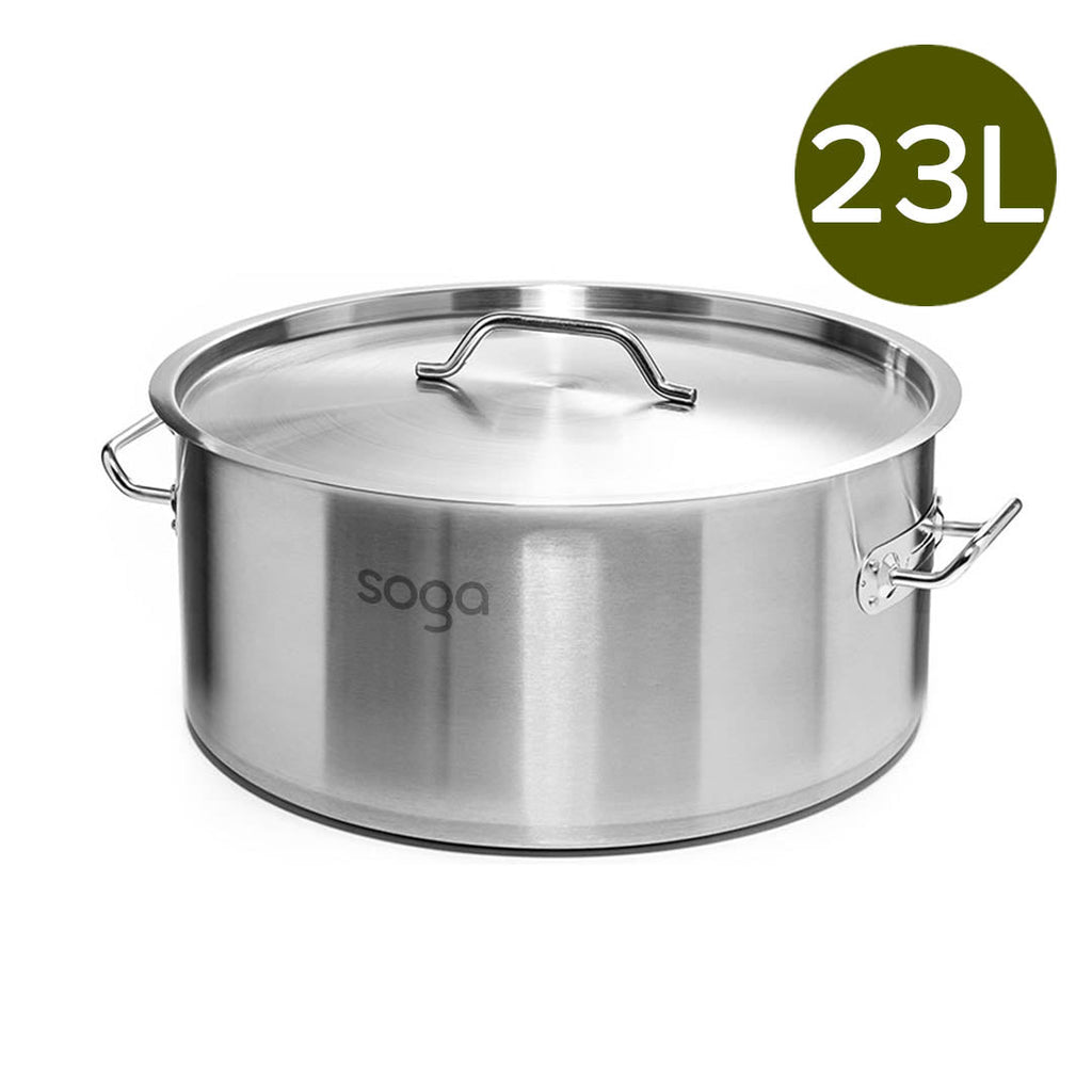 Stainless Steel Wide Stockpot