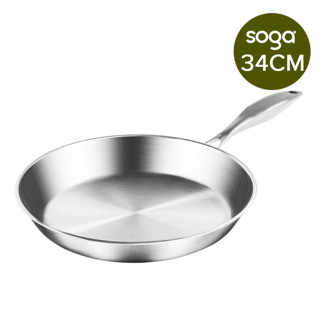 Stainless Steel Frying Pan 34cm