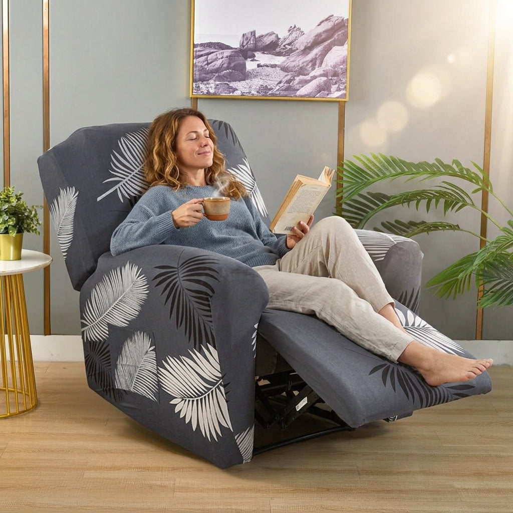 Black Feather Recliner Covers
