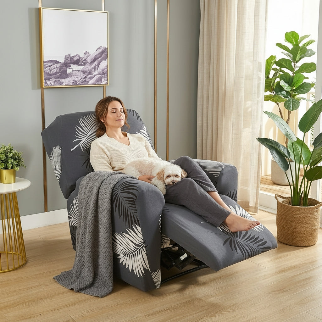 Black Feather Recliner Covers