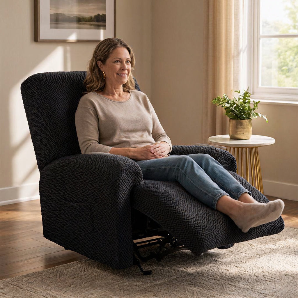 Jacquard Black Recliner Covers