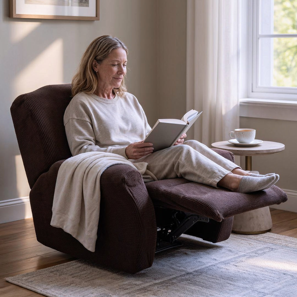 Jacquard Coffee Recliner Covers