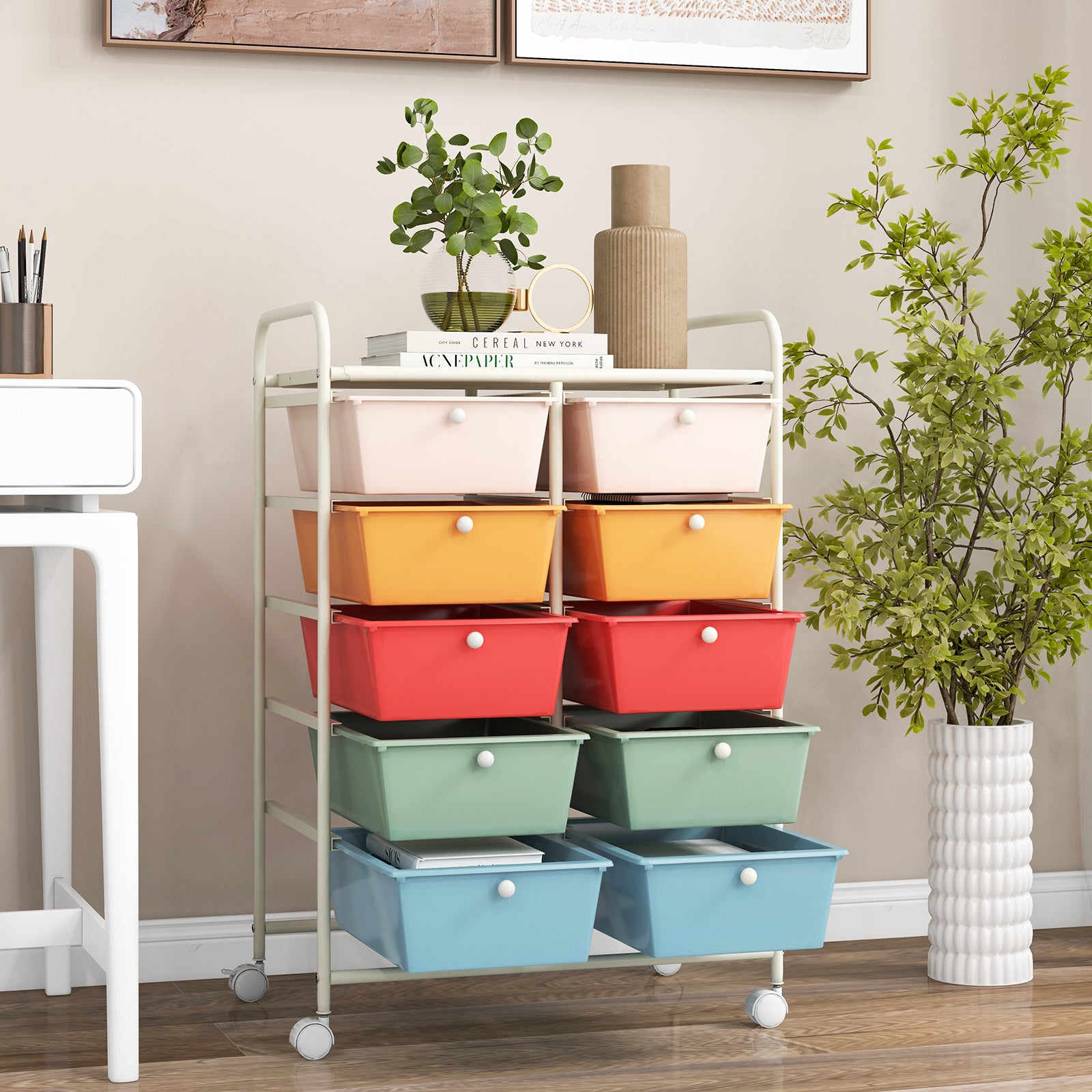 10-Drawer Utility Trolley Organiser