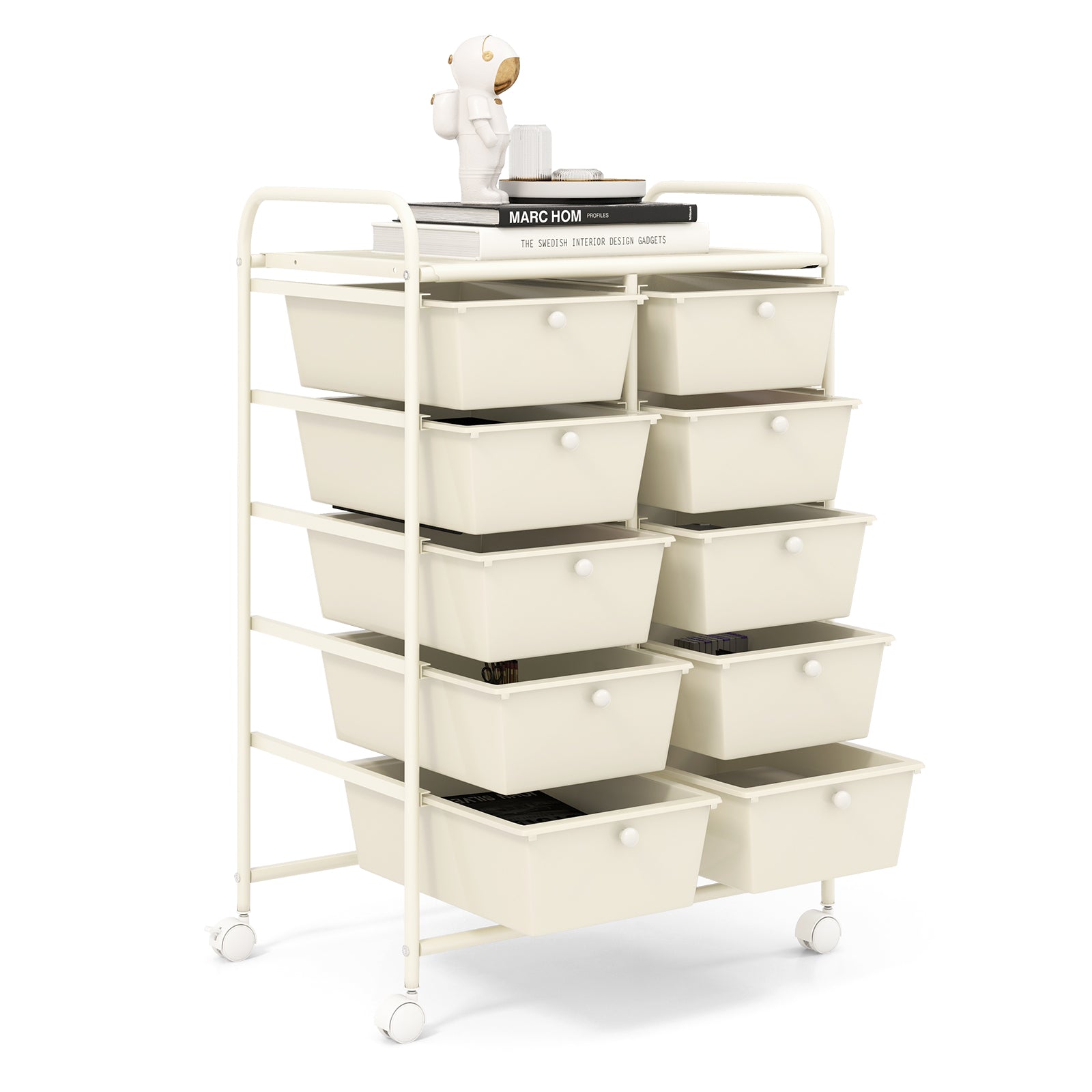 10-Drawer Utility Trolley Organiser