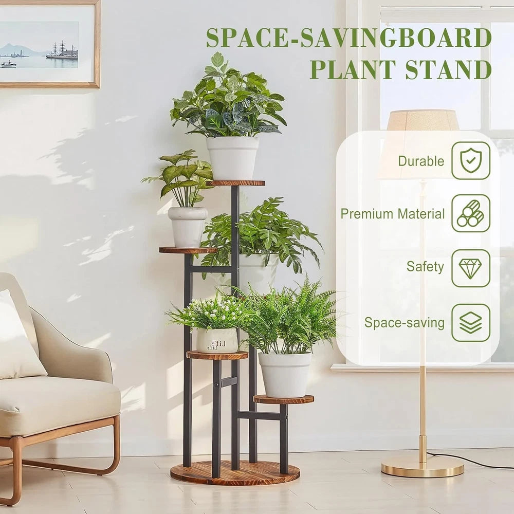 5-Tier Wooden Plant Stand
