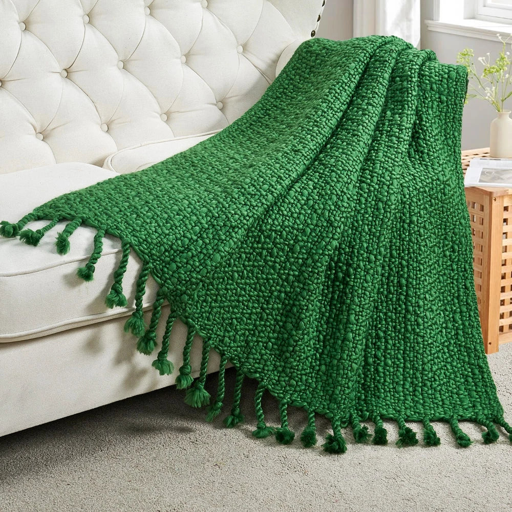 Knitted Weave Pattern Blanket