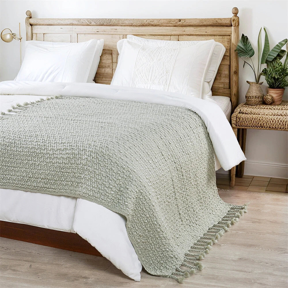 Knitted Weave Pattern Blanket