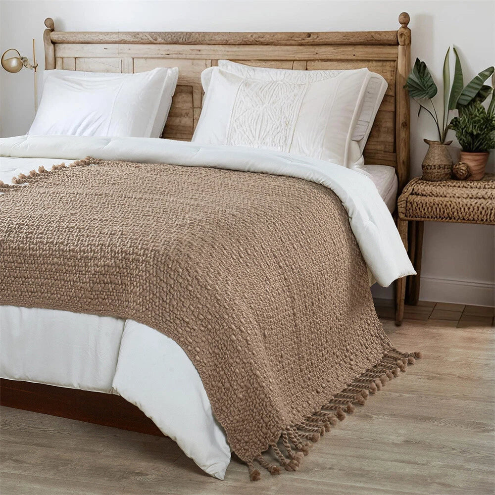 Knitted Weave Pattern Blanket