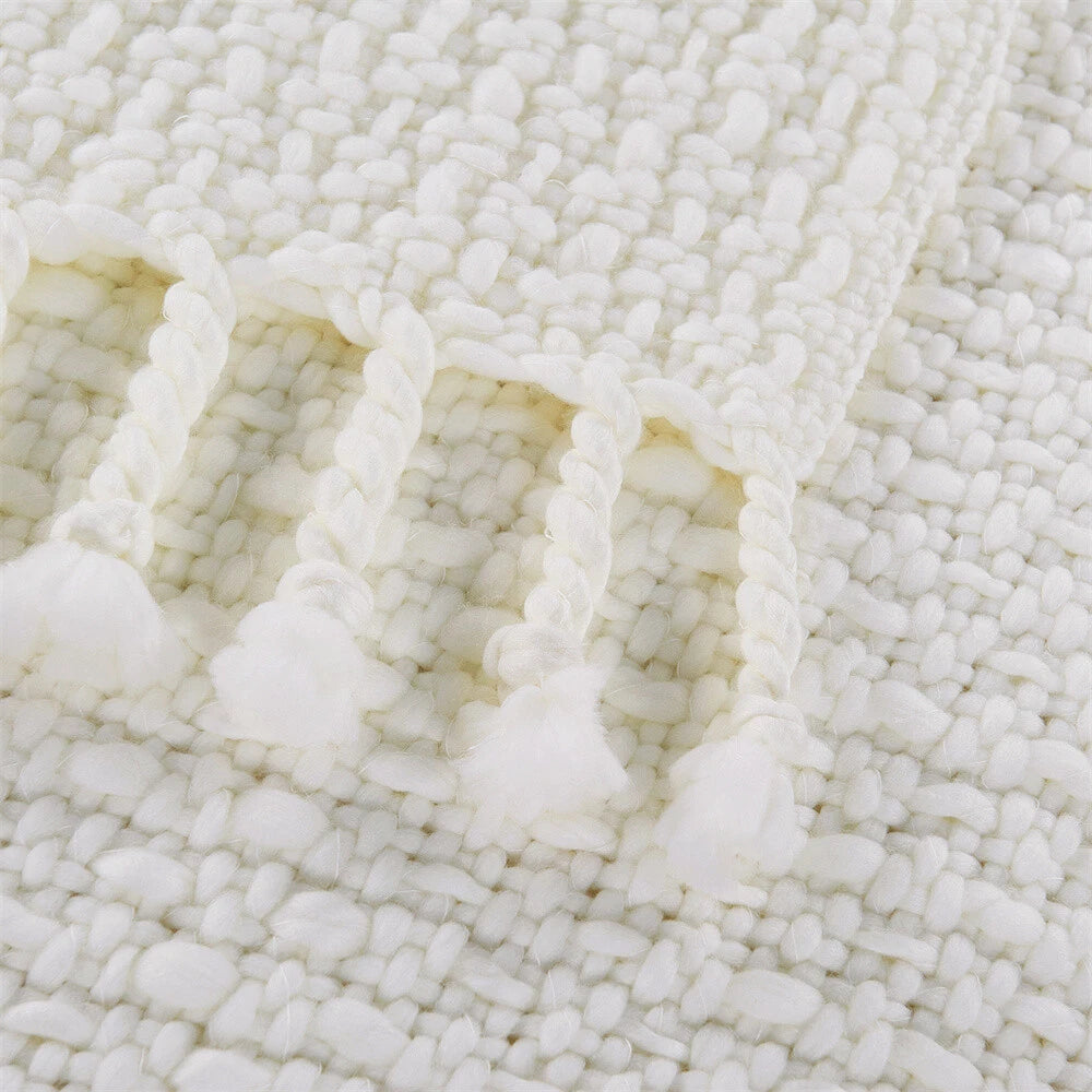 Knitted Weave Pattern Blanket