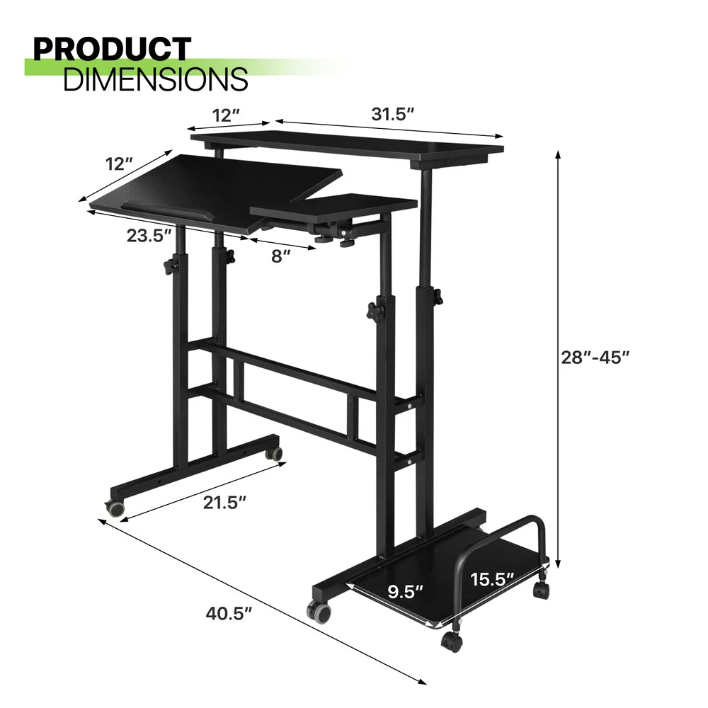 Mobile Lifting Computer Desk