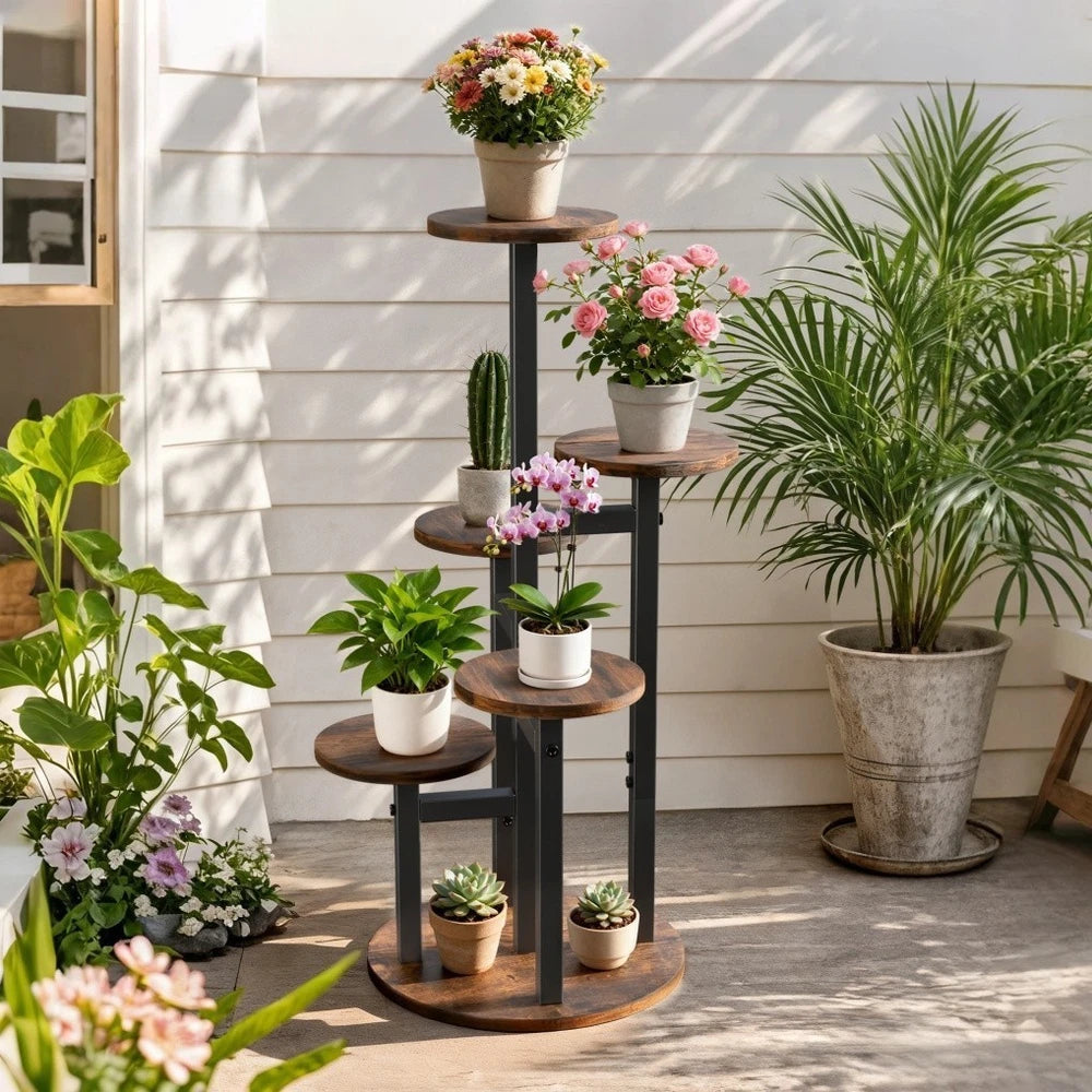 5-Tier Wooden Plant Stand