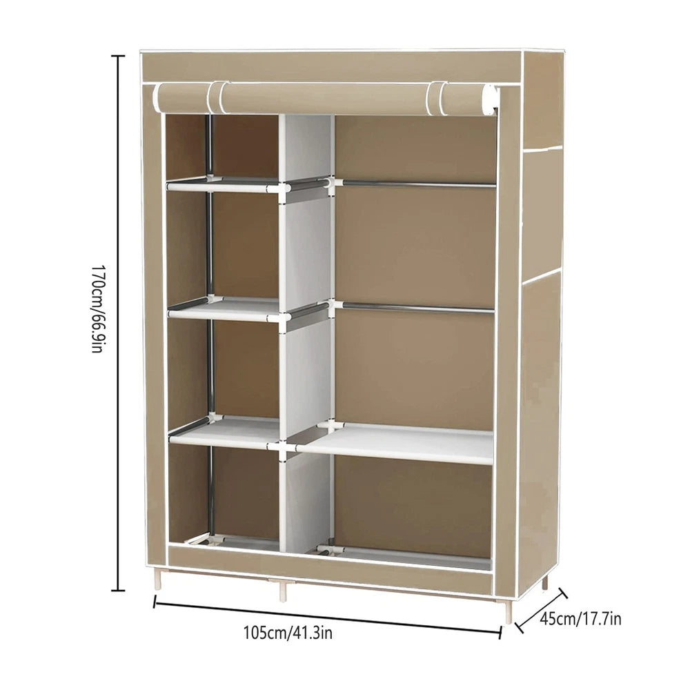Portable Wardrobe Storage Cabinet