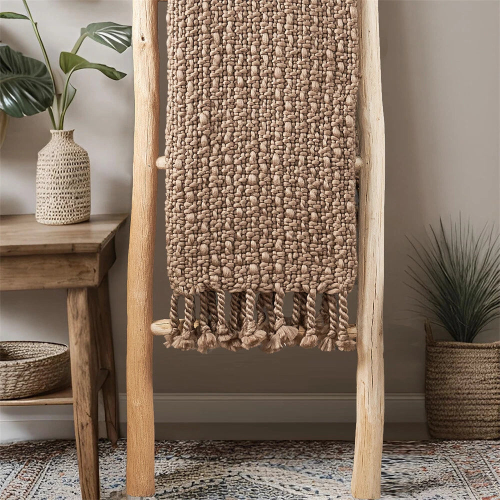 Knitted Weave Pattern Blanket
