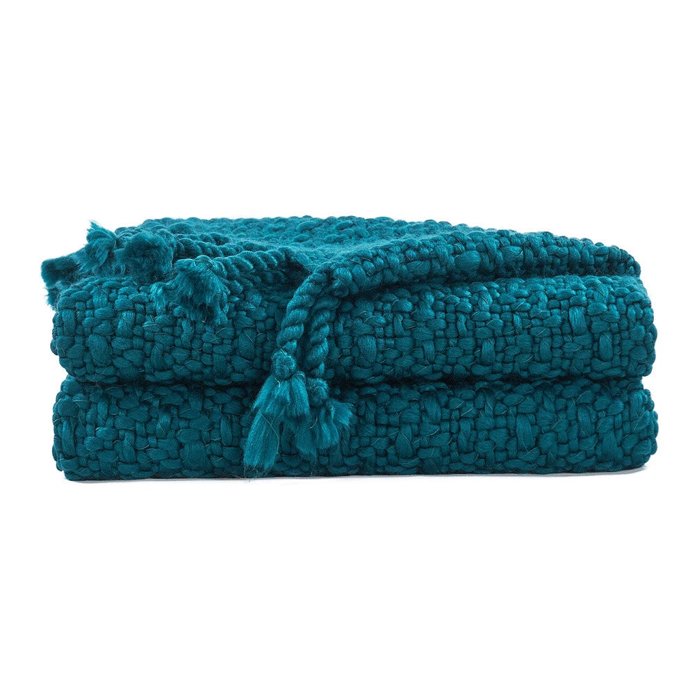 Knitted Weave Pattern Blanket