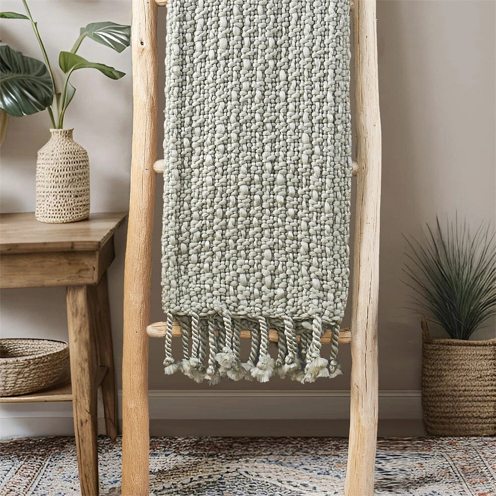 Knitted Weave Pattern Blanket