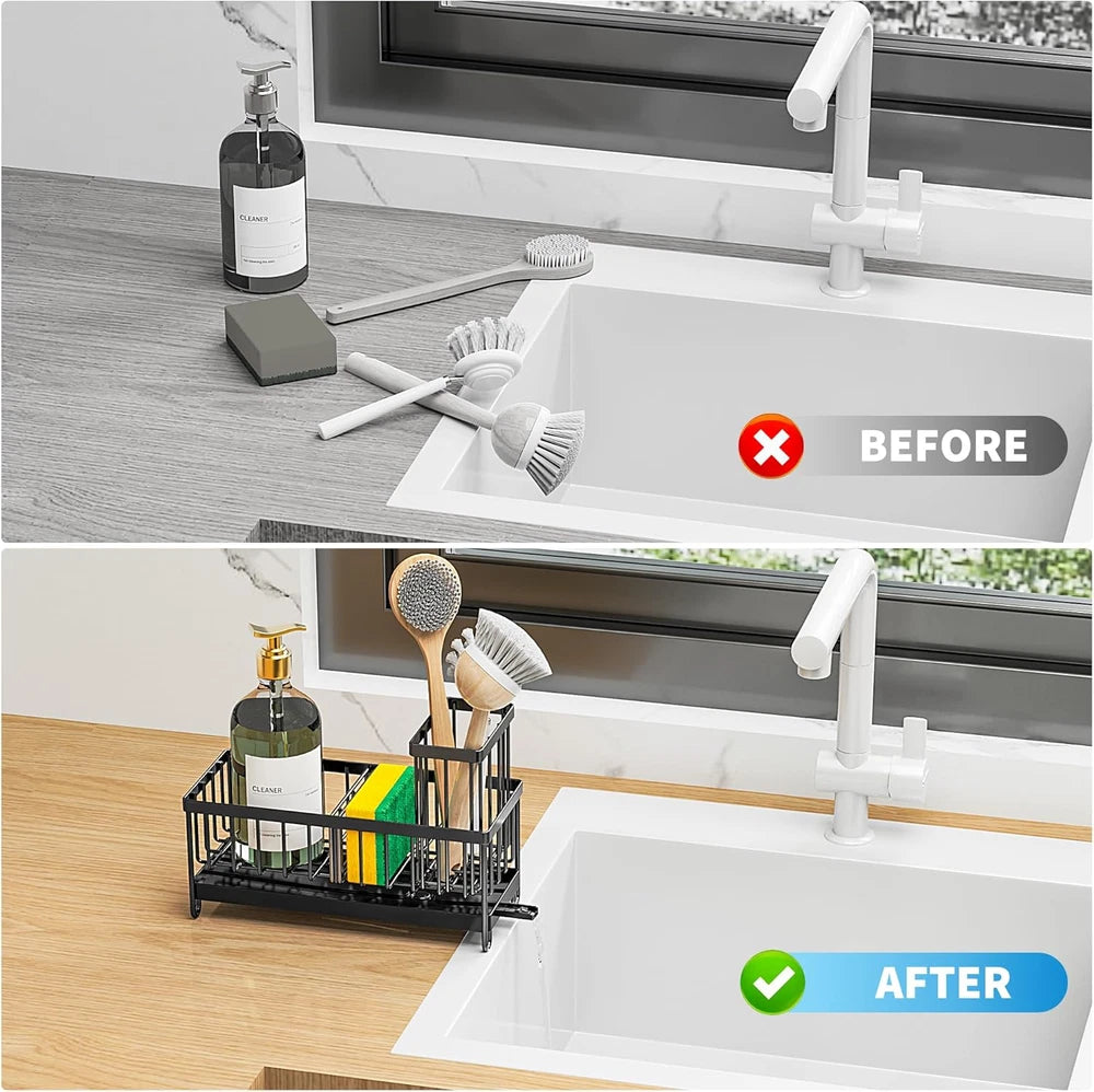 Sink Organiser With High Brush Holder