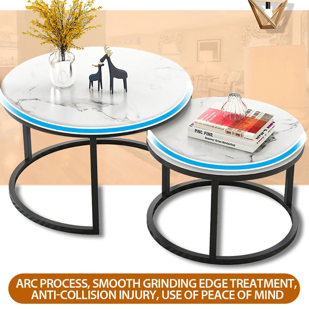 Marble Round Table Set