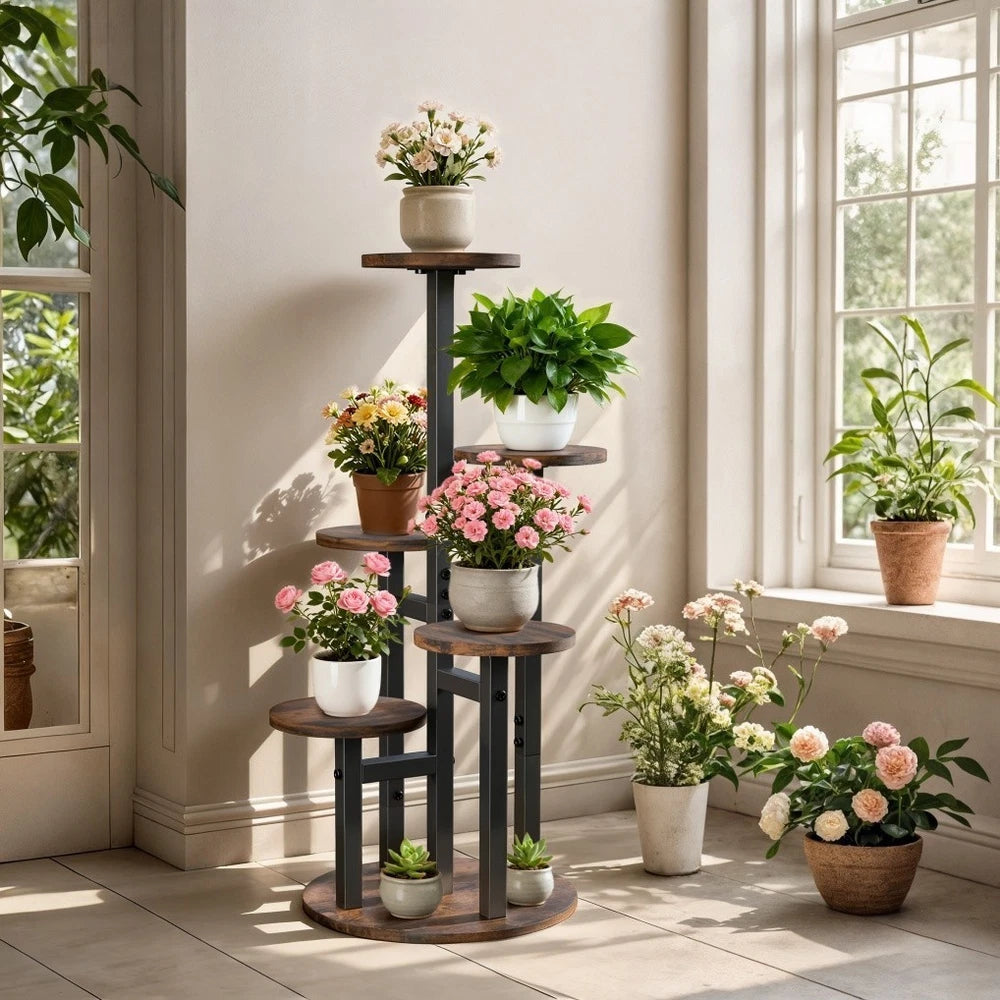 5-Tier Wooden Plant Stand