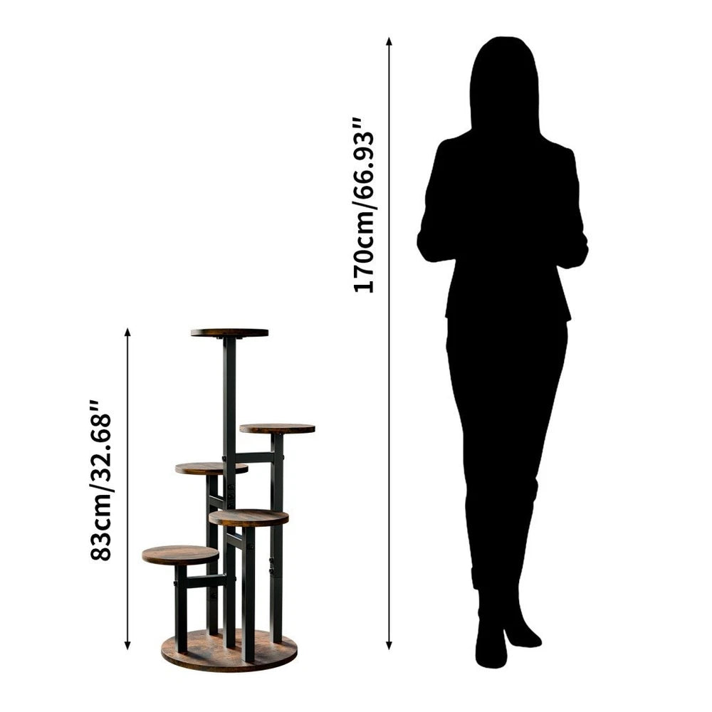 5-Tier Wooden Plant Stand