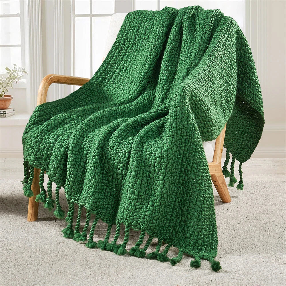 Knitted Weave Pattern Blanket