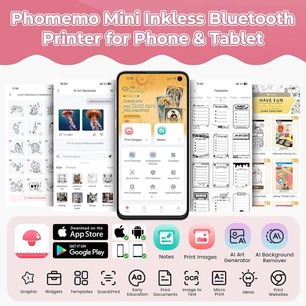 Portable Mini Sticker Printer