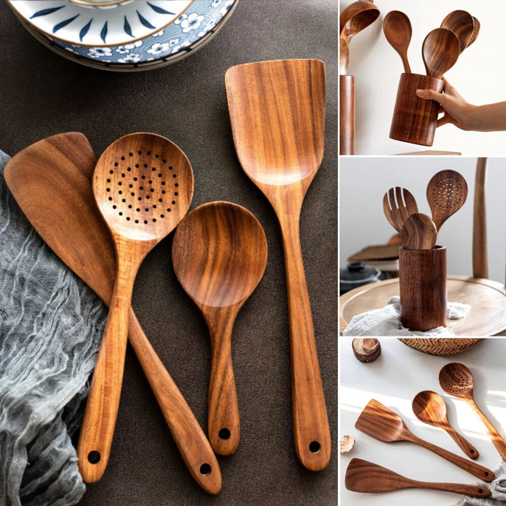 Teak Wooden Utensil Set